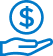 text-left Icono de dinero