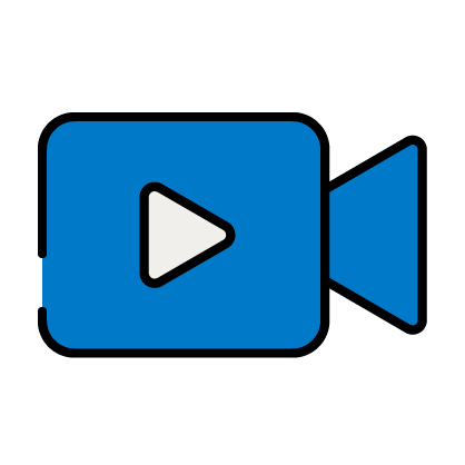 Icono de una cámara de video.